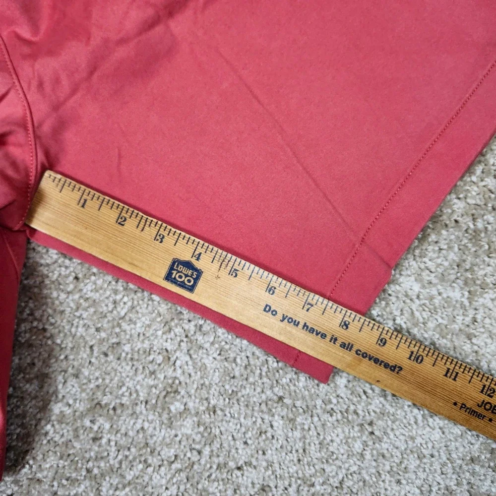 Member's Mark Flat Front Twill Short‎ Salmon Pink Cotton Stretch Casual Size 40